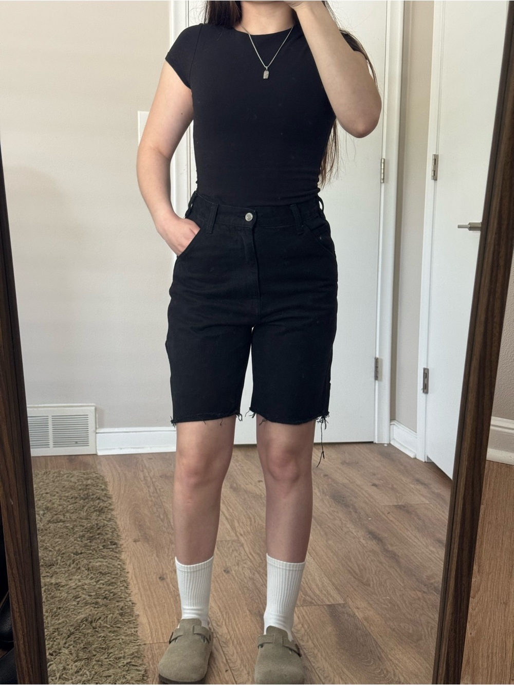 Gant Black High-Rise Cargo Bermuda Shorts